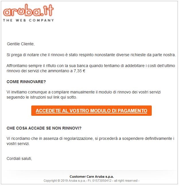 Segnalare Tentativi Di Phishing Che Simulano Mail Aruba Aruba Magazine