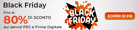 Black Friday - Promo Servizi Certificati