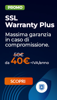 SSL Warranty Plus. Massima garanzia in caso di compromissione