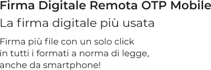 Firma Digitale Remota OTP Mobile